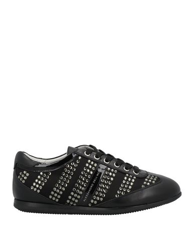 Alessandro Dell'acqua Woman Sneakers Black Size 8 Soft Leather, Textile Fibers