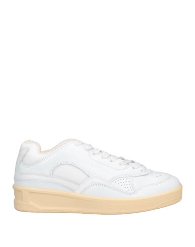 Jil Sander Basket Leather Sneakers In White