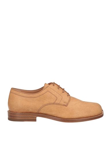 Maison Margiela Woman Lace-up Shoes Camel Size 9 Soft Leather In Beige