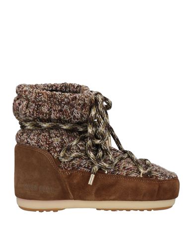 Moon Boot Icon Light Low Brown Wool Boots In Beige