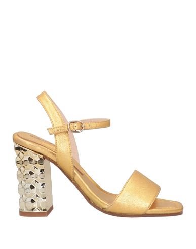Daniele Ancarani Woman Sandals Gold Size 5 Soft Leather