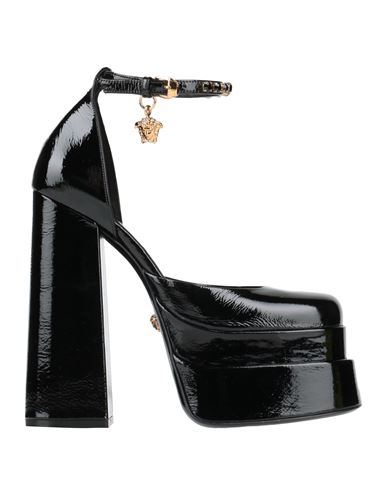 Versace Woman Pumps Black Size 8 Calfskin
