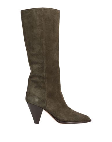 Isabel Marant Woman Knee Boots Military Green Size 5 Calfskin