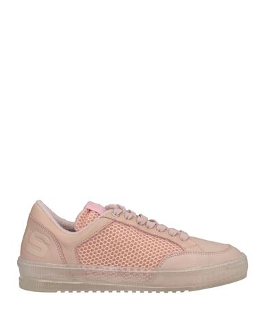 Cesare Paciotti 4us Woman Sneakers Blush Size 7 Soft Leather, Textile Fibers In Pink