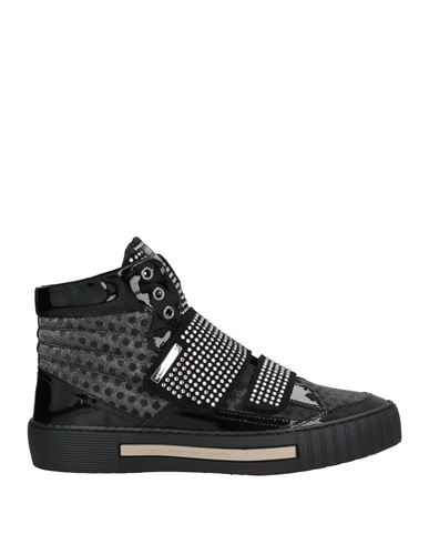 Alessandro Dell'acqua Woman Sneakers Black Size 10 Textile Fibers, Leather