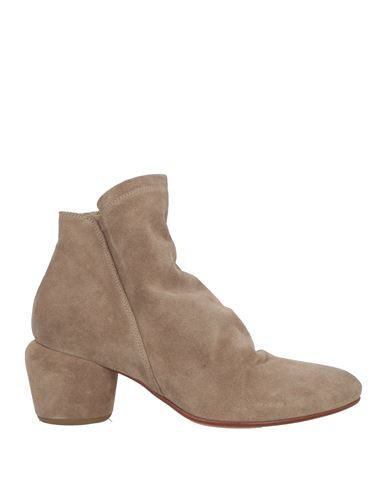 Elena Iachi Woman Ankle Boots Khaki Size 7 Leather In Beige