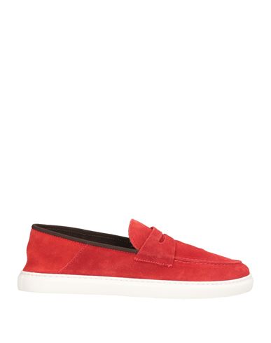 Wally Walker Man Loafers Red Size 10 Leather In Red