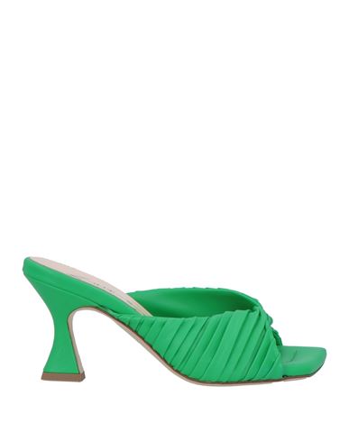 Alchimia Napoli Woman Sandals Green Size 9 Soft Leather