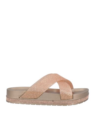 Laura Biagiotti Woman Sandals Rose Gold Size 7 Rubber