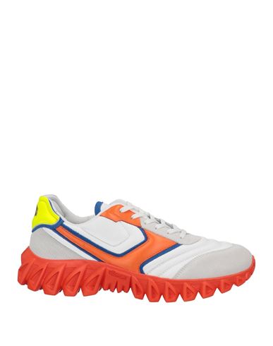Pantofola D'oro Man Sneakers Orange Size 6 Leather, Textile Fibers
