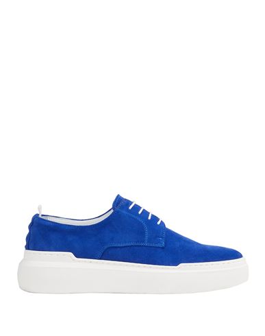8 By Yoox Suede Leather Low-top Sneaker Man Sneakers Bright Blue Size 13 Calfskin