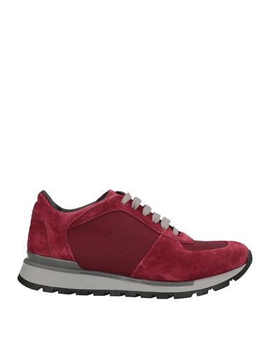Brian Cress Man Sneakers Garnet Size 10 Soft Leather In Red