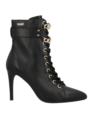 Liu •jo Woman Ankle Boots Black Size 7 Leather
