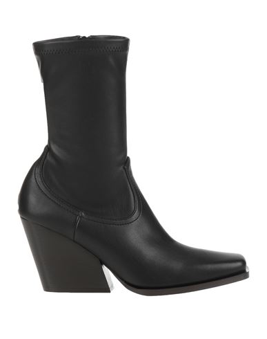 Shop Stella Mccartney Woman Ankle Boots Black Size 7 Textile Fibers