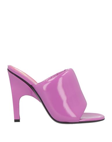 Attico The  Woman Sandals Mauve Size 10 Textile Fibers In Purple