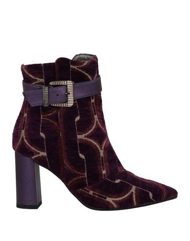 Paola Ferri Woman Ankle Boots Purple Size 7 Textile Fibers