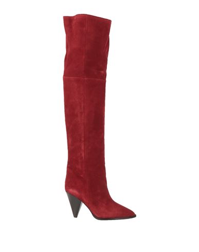 Shop Isabel Marant Woman Boot Burgundy Size 7 Calfskin In Red