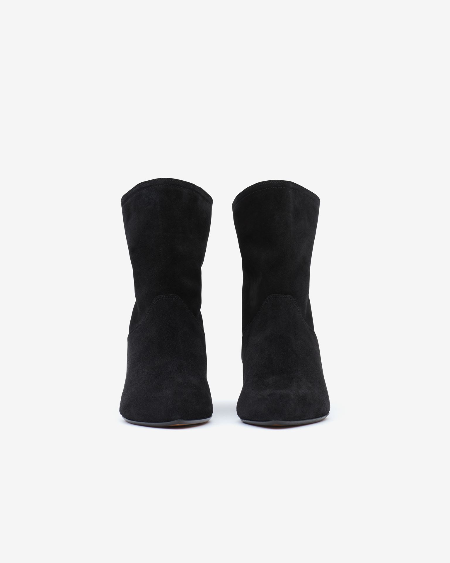 Isabel Marant Solvan Suede Leather Ankle Boots In Black