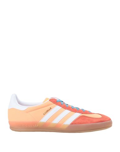 ADIDAS ORIGINALS ADIDAS ORIGINALS ADIDAS GAZELLE INDOOR WOMAN SNEAKERS ORANGE SIZE 8.5 TEXTILE FIBERS, SOFT LEATHER