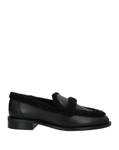 Stuart Weitzman Woman Loafers Black Size 10.5 Shearling