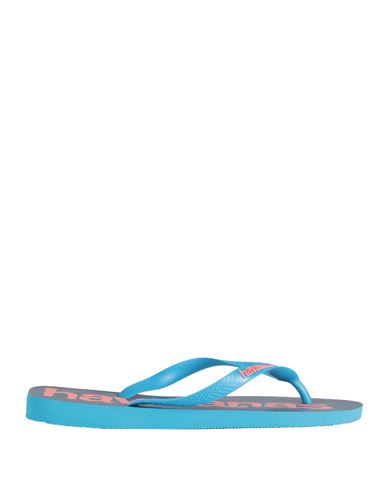 Havaianas Man Toe Strap Sandals Azure Size 13 Rubber In Blue