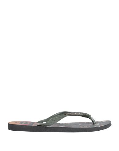 Havaianas Man Toe Strap Sandals Grey Size 8 Rubber In Green