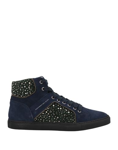 Alessandro Dell'acqua Woman Sneakers Midnight Blue Size 7 Soft Leather