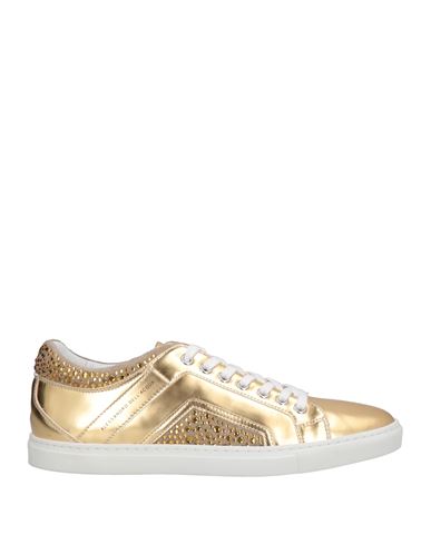 ALESSANDRO DELL'ACQUA ALESSANDRO DELL'ACQUA WOMAN SNEAKERS GOLD SIZE 8 SOFT LEATHER