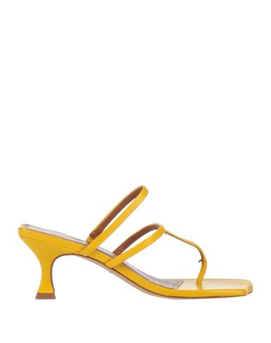 Rejina Pyo Woman Toe Strap Sandals Ocher Size 10 Soft Leather In Yellow
