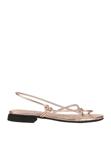 Woman Thong sandal Rose gold Size 8 Soft Leather