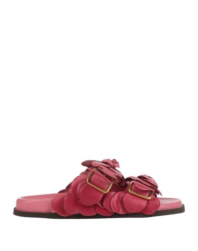 Valentino Garavani Woman Sandals Red Size 7 Soft Leather In Pink