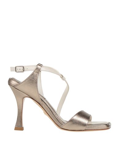 Giorgio Fabiani Woman Sandals Platinum Size 10 Soft Leather In Grey