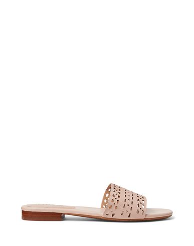 Lauren Ralph Lauren Andee Perforated Leather Slide Sandal Woman Sandals Light Pink Size 9.5 Soft Lea