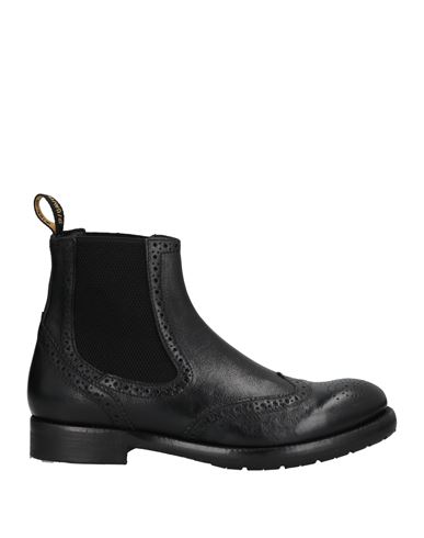 Jp/david Man Ankle Boots Black Size 11 Soft Leather, Textile Fibers