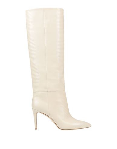 Paris Texas Woman Knee Boots Ivory Size 7.5 Soft Leather In White