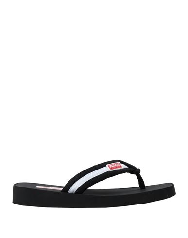 Shop Kenzo Woman Thong Sandal Black Size 6.5 Textile Fibers