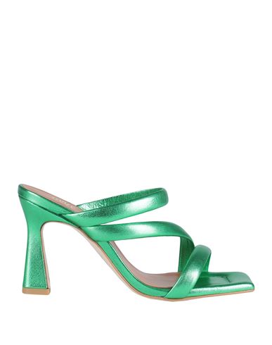 Ovye' By Cristina Lucchi Woman Sandals Green Size 9 Soft Leather