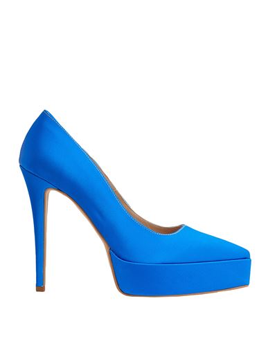 8 By Yoox Satin Point-toe Pumps Woman Pumps Blue Size 11 Pes - Polyethersulfone
