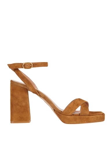 Bianca Di Woman Sandals Camel Size 11 Soft Leather In Beige