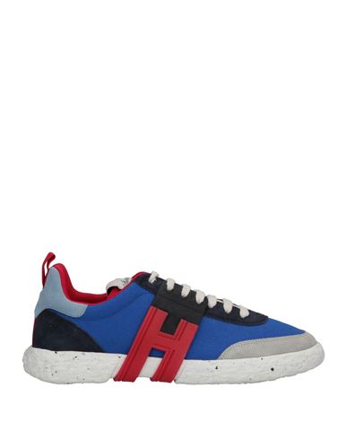 Hogan Man Sneakers Bright Blue Size 7.5 Soft Leather, Textile Fibers