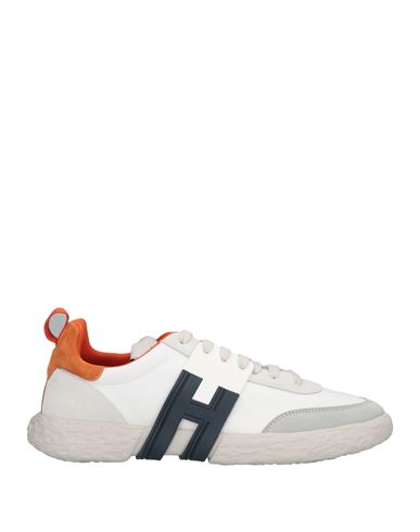 Hogan Man Sneakers Off White Size 10 Soft Leather, Textile Fibers