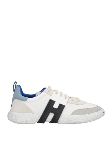 Hogan Man Sneakers White Size 9 Soft Leather, Textile Fibers