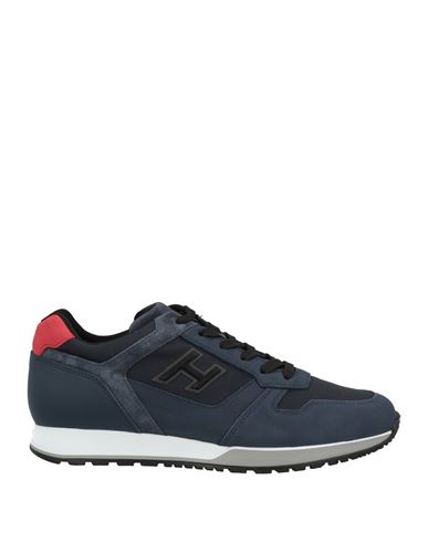 Hogan Man Sneakers Navy Blue Size 6.5 Soft Leather, Textile Fibers
