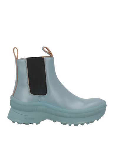 Jil Sander Woman Ankle Boots Grey Size 8 Soft Leather In Grey
