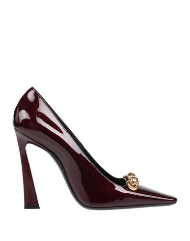 Saint Laurent Woman Pumps Burgundy Size 10 Soft Leather In Red
