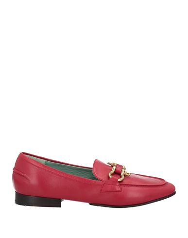 Paola D'arcano Woman Loafers Red Size 6 Soft Leather
