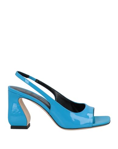 Si Rossi By Sergio Rossi Woman Sandals Azure Size 9.5 Soft Leather In Blue