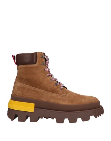 Moncler Men's Mon Corp Leather Ankle Boots In Brown