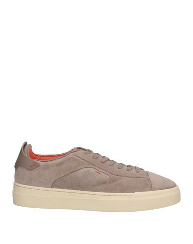 Santoni Man Sneakers Dove Grey Size 9.5 Soft Leather