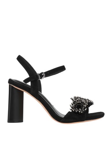 Luciano Barachini Woman Sandals Black Size 7 Soft Leather
